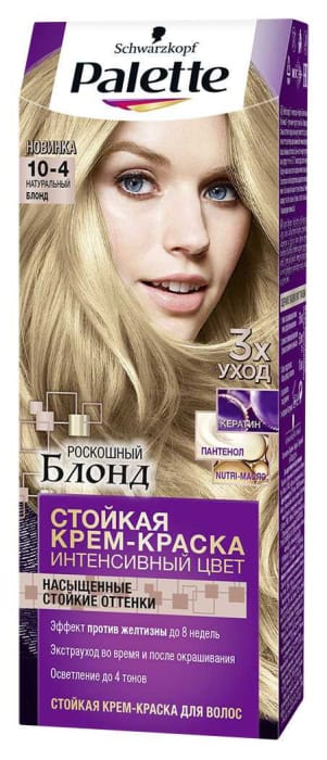 Крем-краска для волос "Palette" стойкая, (10-4) Натуральный блонд Крем-краска для волос "Palette" стойкая, (10-4) Натуральный блонд