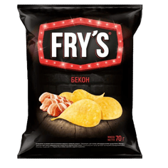 Чипсы "FRYS" 130г ассортимент, Бекон Чипсы "FRYS" 130г ассортимент, Бекон