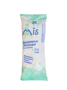 Прокладки "MIS" ежедневные целлюлоза драй (20 шт.упак) Прокладки "MIS" ежедневные целлюлоза драй (20 шт.упак)