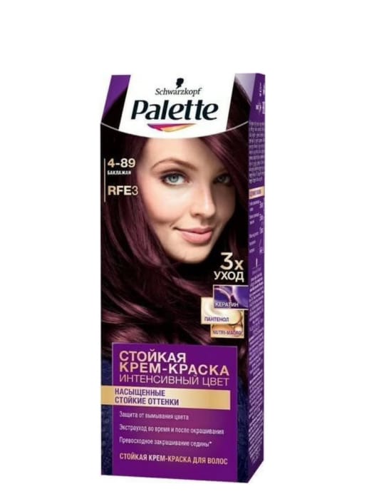 Крем-краска для волос "Palette" стойкая, RFE3 (4-89) Баклажан Крем-краска для волос "Palette" стойкая, RFE3 (4-89) Баклажан