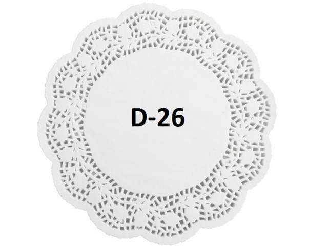 Ажурные салфетки D= 26 см (250 шт.упак)