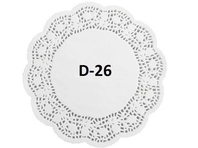 Ажурные салфетки D-26 см (250 шт.упак)
