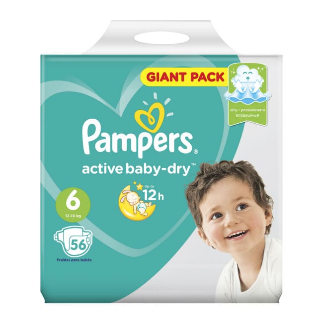 Подгузники "Рampers Active Baby Extra 6" 13-18 кг/56 шт. Подгузники "Рampers Active Baby Extra 6" 13-18 кг/56 шт.
