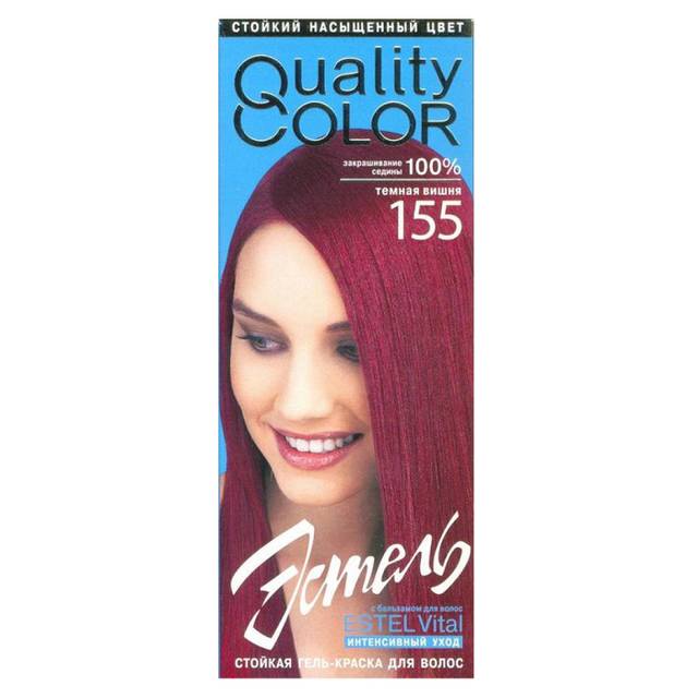 Гель-краска для волос "Эстель" №155 Темная вишня