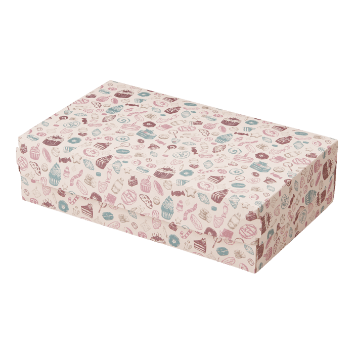 Упаковка бумажная для десертов 1900 мл ECO CAKE 230*140*60 мм "Sweet" Упаковка бумажная для десертов 1900 мл ECO CAKE 230*140*60 мм "Sweet"