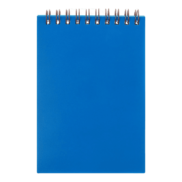Блокнот А6, 80 листов, на гребне "Calligrata" пластиковая обложка, синий