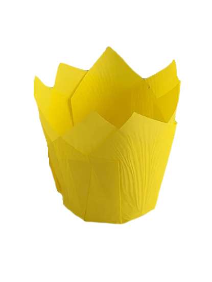 Форма бумажная "Тюльпан" Желтая 50*80 мм