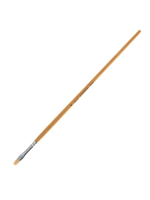 Кисть "Сонет" № 4 щетина плоская, удлинённая ручка d=8 мм