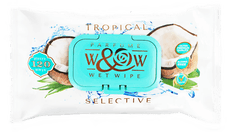 Салфетка влажная 120 шт. "W&W" Tropical Coconut парфюм (120 салф.шт) Салфетка влажная 120 шт. "W&W" Tropical Coconut парфюм (120 салф.шт)