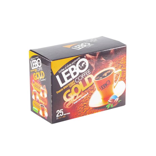 Кофе растворимый 2 гр "LEBO" GOLD пакет (25 шт.упак)