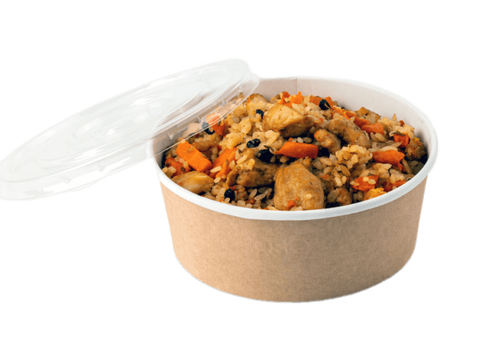 Контейнер/салатник/супница бумажный круглый 750 мл КРАФТ OSQ Round Bowl D-150 мм + крышка КОМПЛЕКТ Контейнер/салатник/супница бумажный круглый 750 мл КРАФТ OSQ Round Bowl D-150 мм + крышка КОМПЛЕКТ