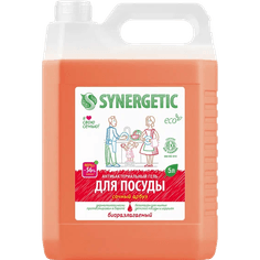 Средство для мытья посуды и детских игрушек 5 л SYNERGETIC биоразлагаемое, Арбуз Средство для мытья посуды и детских игрушек 5 л SYNERGETIC биоразлагаемое, Арбуз