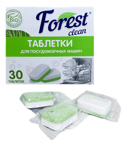 Таблетки для посудомоечных машин "FOREST Clean" (30 шт.упак) Таблетки для посудомоечных машин "FOREST Clean" (30 шт.упак)