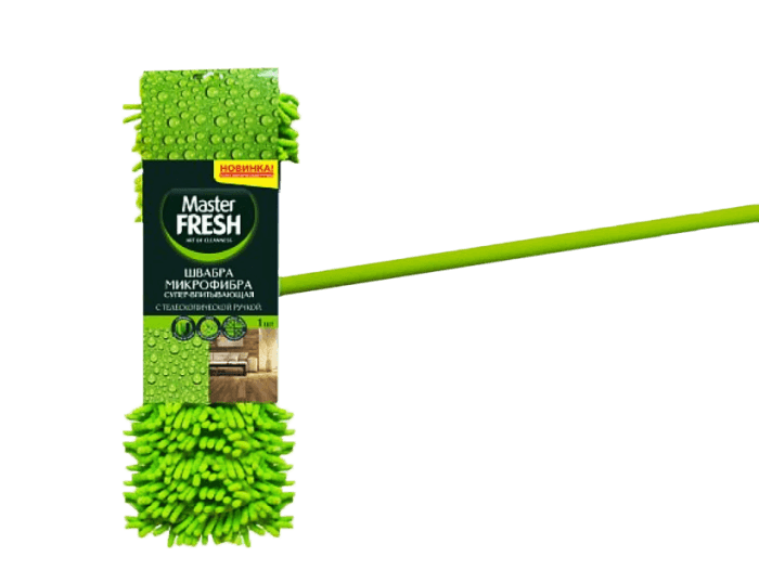 Швабра-флеттер "Master FRESH" телескопическая, микрофибра с длинным ворсом Швабра-флеттер "Master FRESH" телескопическая, микрофибра с длинным ворсом