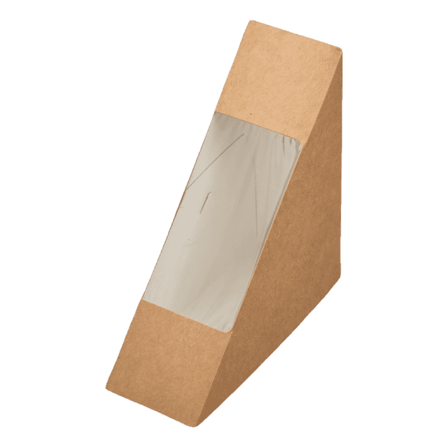 Упаковка бумажная для сэндвичей 130*130*50 мм ECO SANDWICH 50, Крафт