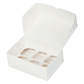 Короб картонный для десертов 250*170*100 мм белый под 6 капкейков Pasticciere