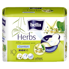 Прокладки "Bella" Herbs tilia Comfort soft 4 капли Экстракт вербены (10 шт.упак) Прокладки "Bella" Herbs tilia Comfort soft 4 капли Экстракт вербены (10 шт.упак)