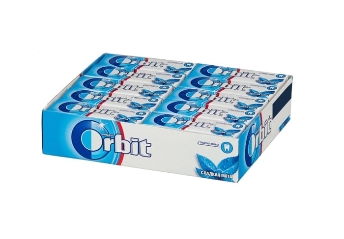 Жевательная резинка "Orbit" 13,6г (5 шт.упак), Сладкая Мята Жевательная резинка "Orbit" 13,6г (5 шт.упак), Сладкая Мята