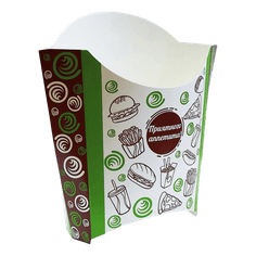 Коробка для картофеля фри 80 г С ПЕЧАТЬЮ "Extra Green" Коробка для картофеля фри 80 г С ПЕЧАТЬЮ "Extra Green"