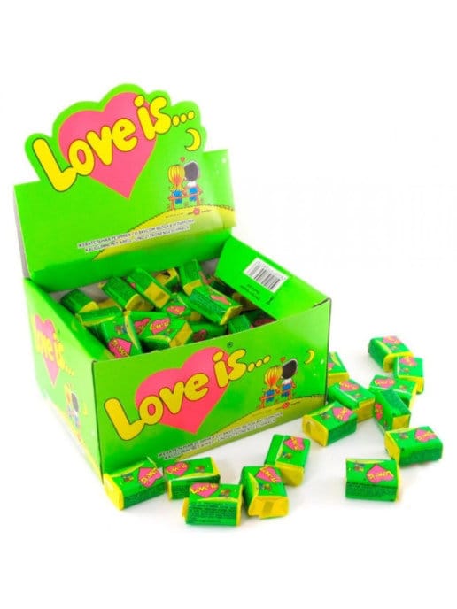 Жевательная Резинка "Love is" (100 шт.упак), Яблоко-Лимон Зеленый Жевательная Резинка "Love is" (100 шт.упак), Яблоко-Лимон Зеленый