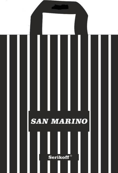 Пакет 35*43 см Сан Марино черный 95 мкм петля Сериков