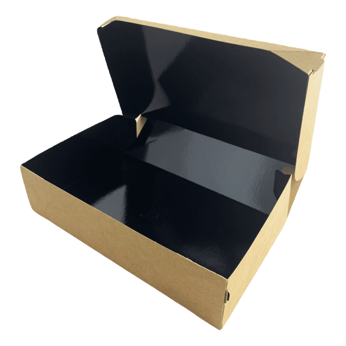 Упаковка бумажная для десертов 1900 мл ECO CAKE 230*140*60 мм Black Edition Упаковка бумажная для десертов 1900 мл ECO CAKE 230*140*60 мм Black Edition