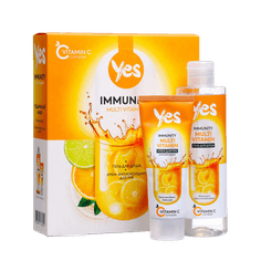 Подарочный набор "YES" Immunity: Гель для душа Витамин С 250 мл + Крем для рук Витамин С 75 мл Подарочный набор "YES" Immunity: Гель для душа Витамин С 250 мл + Крем для рук Витамин С 75 мл