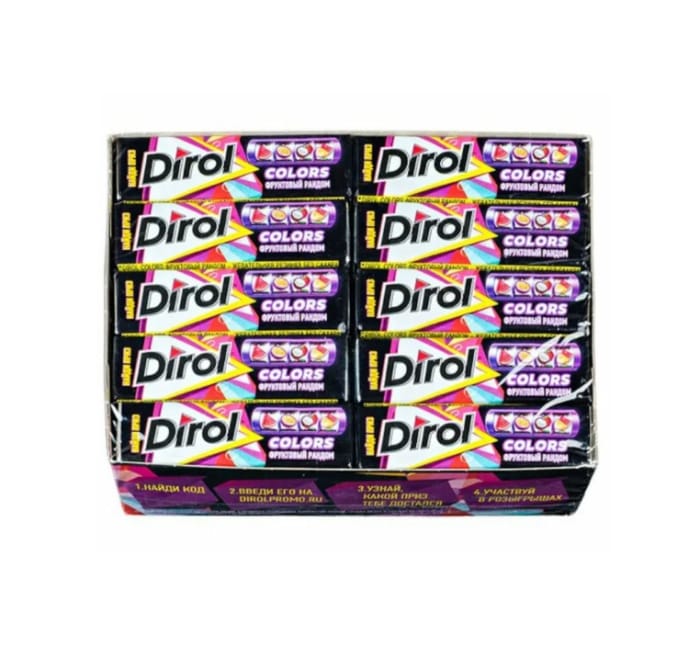Жевательная резинка "Dirol" (30 шт.упак), Фруктовый Рандом Жевательная резинка "Dirol" (30 шт.упак), Фруктовый Рандом
