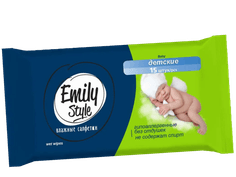 Салфетка влажная 15 шт. "Emily Style" детские, Гипоаллергенные, без отдушек Салфетка влажная 15 шт. "Emily Style" детские, Гипоаллергенные, без отдушек