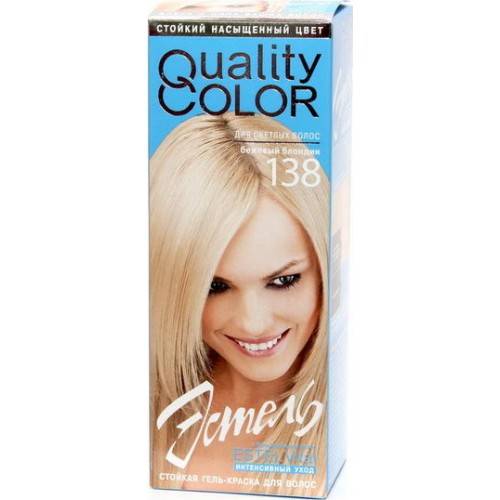 Гель-краска для волос "Эстель" №138 Бежевый блондин