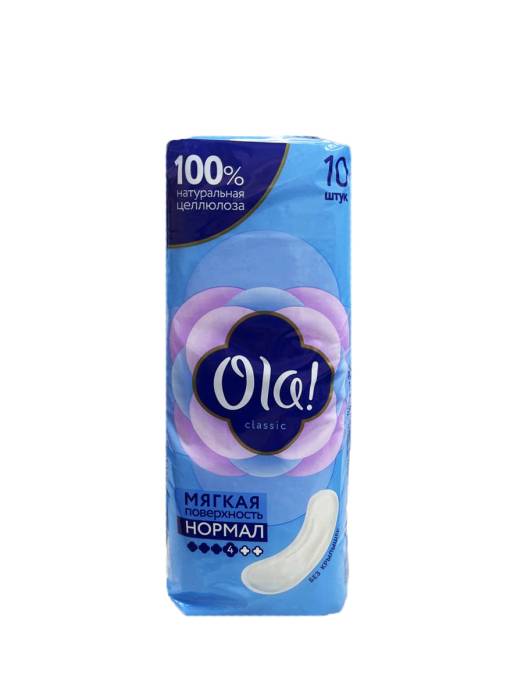 Прокладки "Ola!" Classic нормал без крылышек, 4 капли (10 шт.упак)