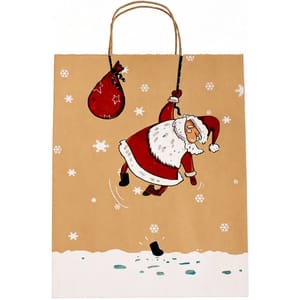 Пакет бумажный НГ 350*260*150 Дед Мороз с кручеными ручками Пакет бумажный НГ 350*260*150 Дед Мороз с кручеными ручками