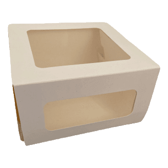 Упаковка бумажная для десертов CAKE II WINDOW WHITE 240*240*100 Упаковка бумажная для десертов CAKE II WINDOW WHITE 240*240*100