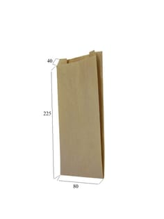 Пакет бумажный 225*80*40 КРАФТ V-дно БК 40 Пакет бумажный 225*80*40 КРАФТ V-дно БК 40