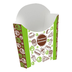 Коробка для картофеля фри 80 г КРАФТ БЕЗ ПЕЧАТИ "Extra Green" Коробка для картофеля фри 80 г КРАФТ БЕЗ ПЕЧАТИ "Extra Green"