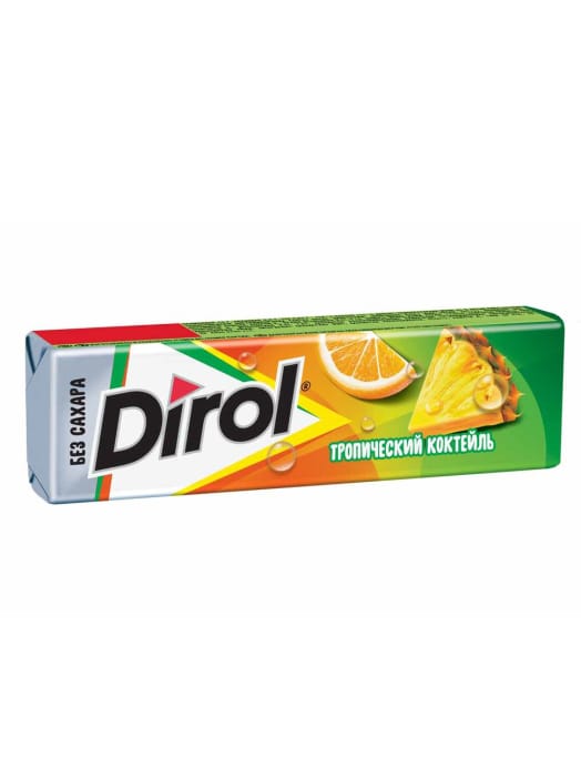 Жевательная резинка "Dirol" (30 шт.упак), Тропический коктейль Жевательная резинка "Dirol" (30 шт.упак), Тропический коктейль