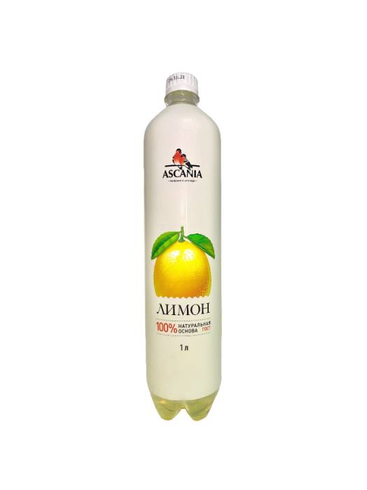 Лимонад 1 л "Ascania" ПЭТ Безалкольный напиток, Лимон