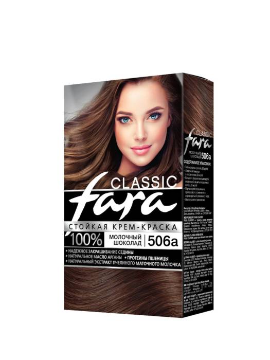 Краска для волос FARA Classic, 506А Молочный шоколад