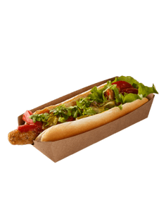 Упаковка/лоток бумажная для хот-догов, фри 165*70*40 мм OSQ 02 HD Pure Kraft Упаковка/лоток бумажная для хот-догов, фри 165*70*40 мм OSQ 02 HD Pure Kraft