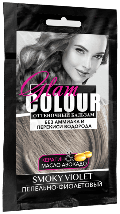 Бальзам для волос оттеночный FARA Glam Colour 40 мл, пепельно-фиолетовый