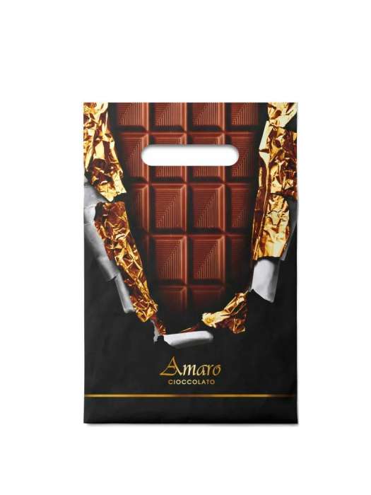 Пакет 20*30 см "Горький шоколад" прорезь миник