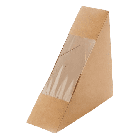 Упаковка бумажная для сэндвичей 130*130*60 мм OSQ SANDWICH 60, Крафт