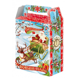Коробка бумажная для конфет 1 кг "Олень" Коробка бумажная для конфет 1 кг "Олень"