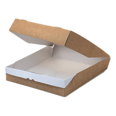 Контейнер бумажный универсальный 1500 мл "FoodToGo" 200*200*40 мм с окном БЫСТРОСБОРНЫЙ, Крафт Контейнер бумажный универсальный 1500 мл "FoodToGo" 200*200*40 мм с окном БЫСТРОСБОРНЫЙ, Крафт