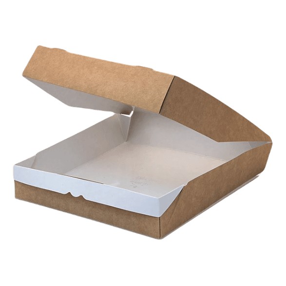 Контейнер бумажный универсальный 1500 мл "FoodToGo" 200*200*40 мм с окном БЫСТРОСБОРНЫЙ, Крафт Контейнер бумажный универсальный 1500 мл "FoodToGo" 200*200*40 мм с окном БЫСТРОСБОРНЫЙ, Крафт