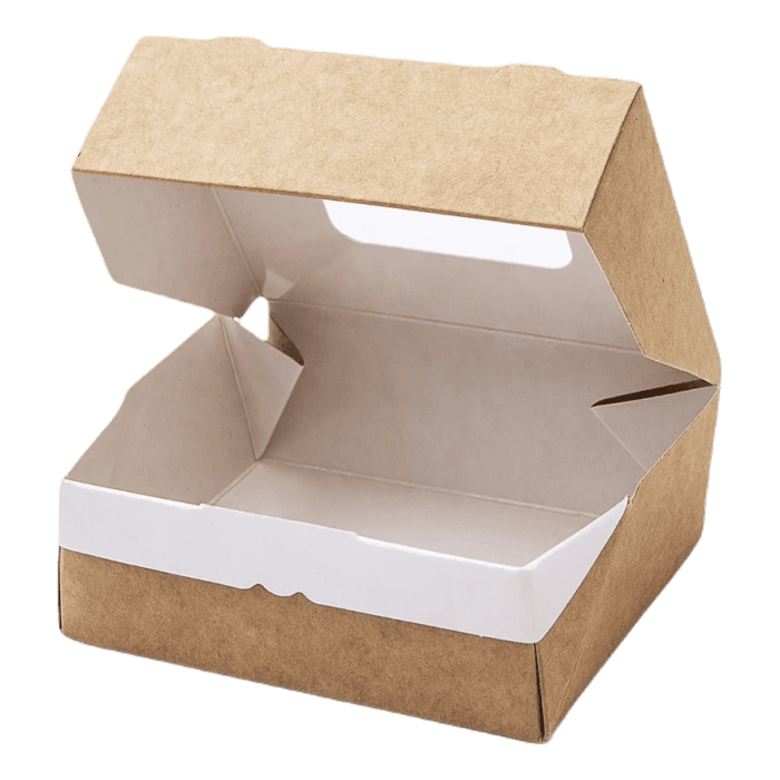 Контейнер бумажный универсальный 300 мл "FoodToGo" 100*80*35 мм с окном, Крафт Контейнер бумажный универсальный 300 мл "FoodToGo" 100*80*35 мм с окном, Крафт
