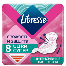 Прокладки "Libresse" ультра Супер (8 шт.упак) Прокладки "Libresse" ультра Супер (8 шт.упак)