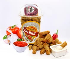 Сухарики Алтайские Гренки 130 гр Стакан, Ржано-пшен вкус Аджики Сухарики Алтайские Гренки 130 гр Стакан, Ржано-пшен вкус Аджики