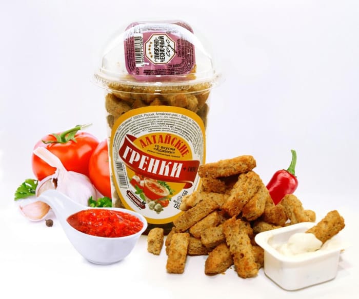 Сухарики Алтайские Гренки 130 гр Стакан, Ржано-пшен вкус Аджики Сухарики Алтайские Гренки 130 гр Стакан, Ржано-пшен вкус Аджики