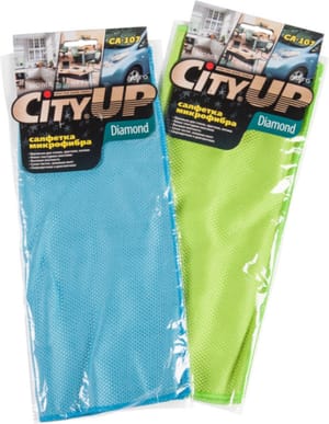Тряпка/салфетка "City Up" 35*40 из микрофибры для стекла даймонд Тряпка/салфетка "City Up" 35*40 из микрофибры для стекла даймонд